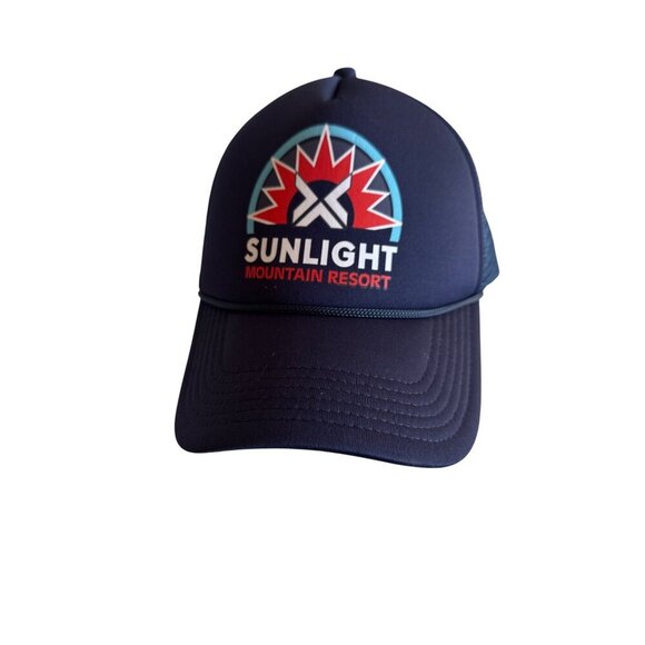 Sunlight Mountain Resort Trucker Hat Navy Blue Mesh Adjustable Snapback - Picture 1 of 6